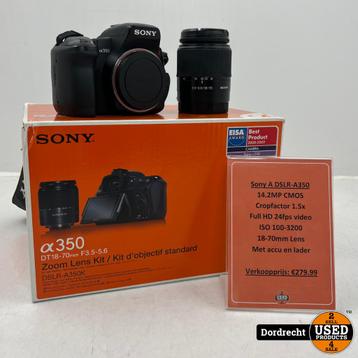 Sony A350 camera | DT18-70 lens | Met 2 accu's en lader |  beschikbaar voor biedingen