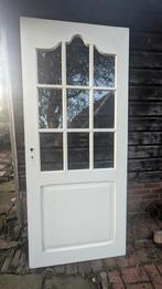 Twee Eiken Deuren met Glas, Gebruikt, 80 tot 100 cm, Binnendeur, Ophalen of Verzenden