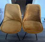 Oker geel velvet eetkamer stoelen €15 per stuk, Huis en Inrichting, Stoelen, Ophalen, Overige materialen, Overige kleuren, Zo goed als nieuw