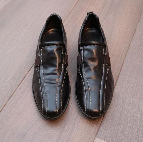 Leren soepele instapschoen; glanzend bruin; mt. 40, Kleding | Dames, Schoenen, Zo goed als nieuw, Instappers, Bruin, Ophalen of Verzenden