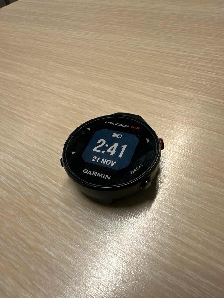 Garmin Approach G12, Sieraden, Tassen en Uiterlijk, Smartwatches, Zo goed als nieuw, Android, Zwart, Afstand, Waterdicht, Ophalen of Verzenden