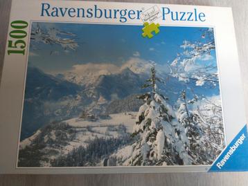Ravensburger puzzel 1500 stukjes sneeuw  beschikbaar voor biedingen