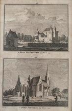 Antieke prent – Kasteel Valckesteyn & Poortugaal, Antiek en Kunst, Ophalen of Verzenden