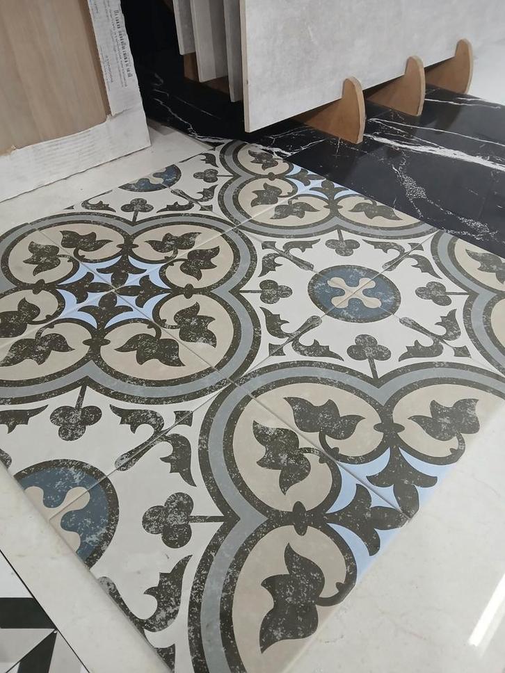 Retro / vintage tegels 20x20cm €22,50pm2 • OP  VOORRAAD!, Doe-het-zelf en Verbouw, Tegels, Nieuw, Vloertegels, Keramiek, 60 cm of meer