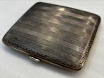 Vintage verzilverd sigarettenkoker etui doosje, Verzamelen, Ophalen of Verzenden, Zo goed als nieuw, Tabaksdoos of Verpakking