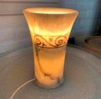 Lamp mooie marmeren Travertine tafellamp uit jaren 70., Ophalen of Verzenden