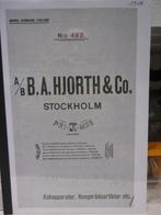 CatCatalogus n 492 Aktiebolaget B.A. Hjorth & Co. Primus, Antiek en Kunst, Ophalen of Verzenden