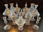 19-e eeuws kristallen set, gemberpotten, vazen en kandelaars, Ophalen of Verzenden