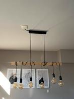 Houten eetkamerlamp inclusief met lampen te koop! 70 euro,-, Ophalen, Zo goed als nieuw, Hout, Minder dan 50 cm