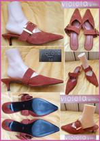 VIOLETA by MNG roestbruine suede slippers maat 38 zgan, Kleding | Dames, Schoenen, VIOLETA by MNG, Oranje, Ophalen of Verzenden