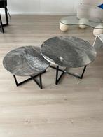 Marmer salontafel set nieuw, Huis en Inrichting, Tafels | Salontafels, Ophalen, Rond, Nieuw, 50 tot 100 cm