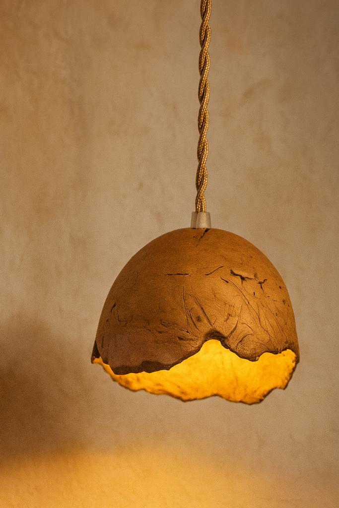 Handgemaakte Keramische Hanglamp 1212 cm – Sfeervol Design, Huis en Inrichting, Lampen | Hanglampen, Zo goed als nieuw, Minder dan 50 cm