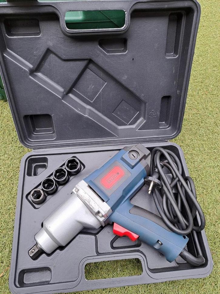 Elektrische Slagmoersleutel met Doppen, Doe-het-zelf en Verbouw, Gereedschap | Handgereedschap, Gebruikt, Ophalen of Verzenden