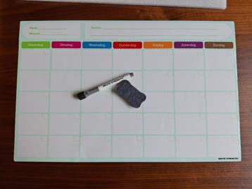 Planbord magnetisch weekplanner whiteboard marker wisser beschikbaar voor biedingen