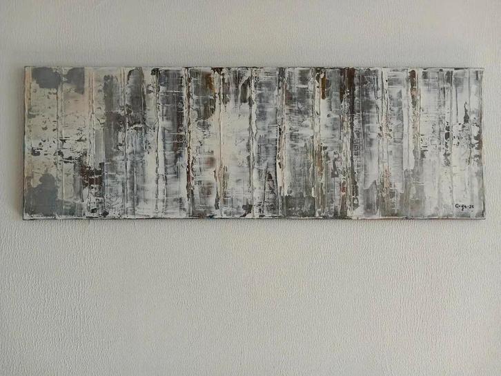 WILD WOOD 120X40 CM, Antiek en Kunst, Kunst | Schilderijen | Abstract, Ophalen