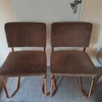 2x ridge rib stoelen van het merk Zuiver, Ophalen, Zo goed als nieuw, Bruin, Twee