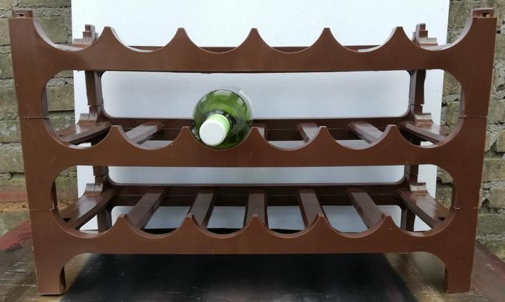 Wijnrek. SOMM PARIS BREVETE. 3 plateaus. Ca 1970., Huis en Inrichting, Woonaccessoires | Wijnrekken, Zo goed als nieuw, Minder dan 50 cm