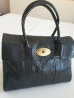 Mulberry Bayswater silky snake shine leren tas ink blue, Ophalen of Verzenden, Zo goed als nieuw, Blauw, Handtas