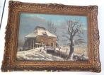 Schilderij Winterlandschap 19e eeuw oud, Ophalen