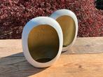 Windlicht ei 2 stuks, Huis en Inrichting, Ophalen, Gebruikt, Wit, Minder dan 25 cm