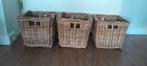 Rieten mandjes 3 stuks, Huis en Inrichting, Woonaccessoires | Schalen en Manden, Ophalen, Rechthoekig, Riet