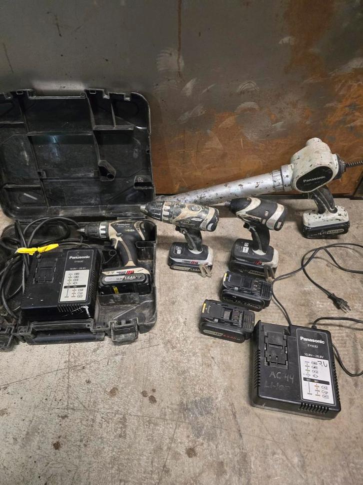 Panasonic accu gereedschap set 14.4v en 18v, Doe-het-zelf en Verbouw, Gereedschap | Boormachines, Gebruikt, Boormachine, Ophalen of Verzenden