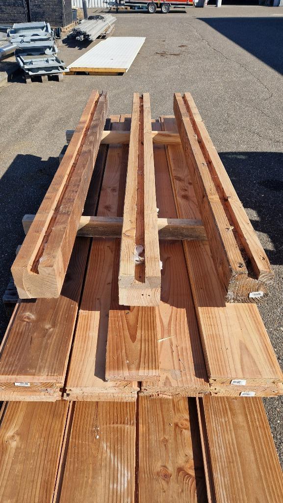 Schuttingsplanken en 3 palen ( 640 ), Tuin en Terras, Palen, Balken en Planken, Gebruikt, Palen, 250 cm of meer, Ophalen