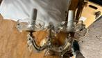 Brocante wandlamp, Huis en Inrichting, Lampen | Wandlampen, Ophalen of Verzenden, Gebruikt, Glas, Brocante