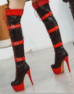 Sexy laarzen Overknee LAK Gratis verzending, Verzenden, Zo goed als nieuw, Zwart