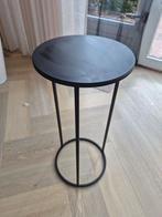 Zwarte Plantenstandaard / Bijzettafel, Huis en Inrichting, Ophalen, Metaal of Aluminium, Rond, Zo goed als nieuw