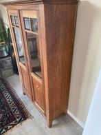 Vintage Eiken Vitrinekastje met Glazen Deuren, Huis en Inrichting, Ophalen, Gebruikt, Eikenhout, 50 tot 100 cm