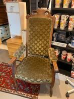 Fauteuil Voltaire antiek velver groen, Ophalen