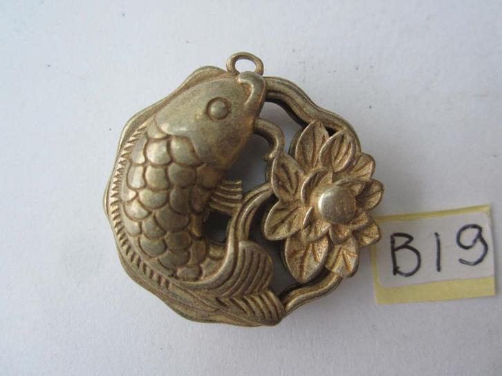 Oud zilveren Chinese hangers B19, Sieraden, Tassen en Uiterlijk, Kettinghangers, Gebruikt, Overige materialen, Zilver, Ophalen of Verzenden