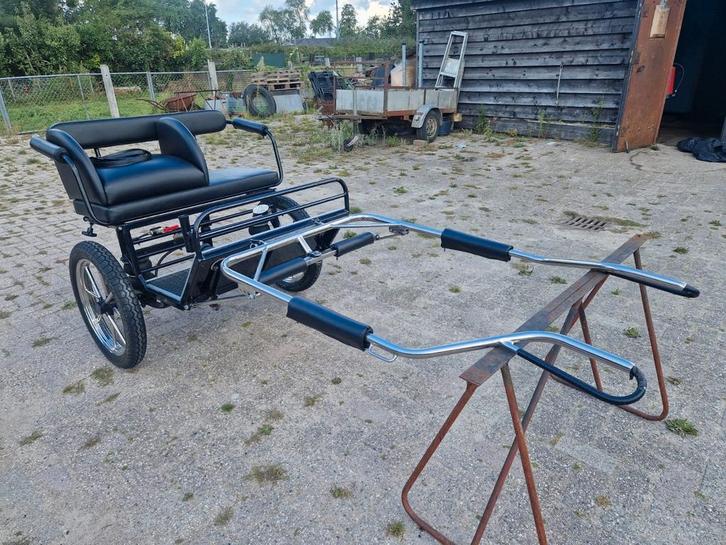 Tweewieler Ellen midi 18 inch RVS tjeu van de meulengraaf, Dieren en Toebehoren, Rijtuigen en Koetsen, Zo goed als nieuw, Sulky