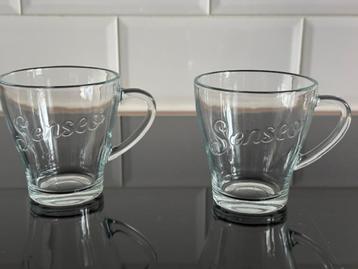 2 Senseo glazen koffiekopjes in nieuwstaat beschikbaar voor biedingen