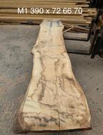 Eiken houten tafelblad, schaaldeel, boomrand, uniek stuk, Doe-het-zelf en Verbouw, Hout en Planken, Eiken, Nieuw, Ophalen of Verzenden