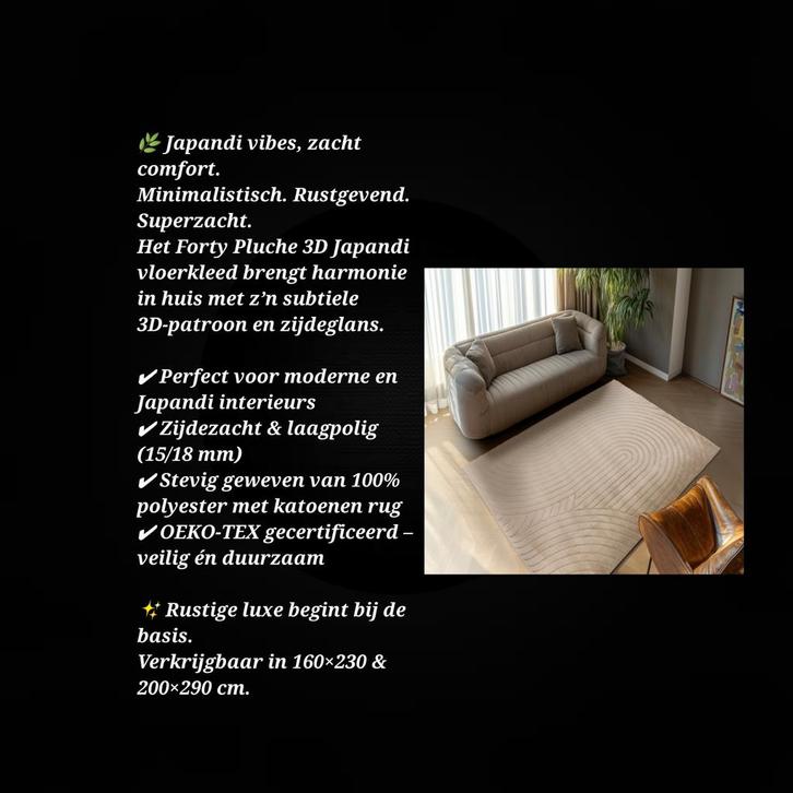Fluffy Japandi vloerkleden NIEUW (ZACHT AANVOELEND), Huis en Inrichting, Stoffering | Tapijten en Kleden, Nieuw, Rechthoekig, Ophalen of Verzenden