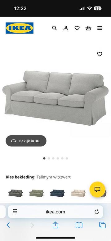 Ektorp ( ikea ) bank- 3 zits- - afbeelding 2