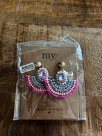 Nieuwe oorbellen MyJewellery waaiers roze met stenen, Hangers, Nieuw, Ophalen of Verzenden, Roze