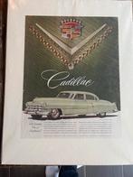 2x Cadillac 1951 originele advertenties – sedan & cabrio, Ophalen, Zo goed als nieuw, Overige typen