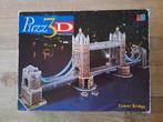 PUZZEL. 3 D. TOWERBRIDGE. MB. 819 STUKJES., Ophalen of Verzenden, 500 t/m 1500 stukjes, Gebruikt, Legpuzzel