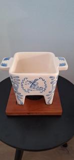 Kaasfondue set van Boska met 4 vorkjes - Delfts blauw, Ophalen, Gebruikt, Waxinelicht, Fondueset