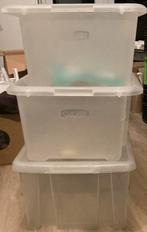 grote plastic stapelkratten bakken te koop stapel, grijs, Doe-het-zelf en Verbouw, Kratten en Dozen, Gebruikt, 60 cm of meer, Ophalen of Verzenden