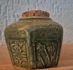 Antieke groene gemberpot met kurk, Verzenden