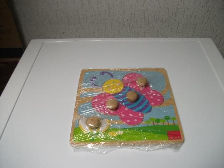 Puzzel Goula 4 delig, Kinderen en Baby's, Speelgoed | Houten speelgoed, Gebruikt, Ophalen of Verzenden