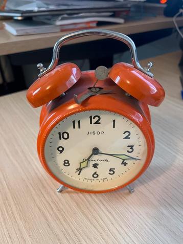 Vintage Oranje Wekker - JISOP Duoclock beschikbaar voor biedingen