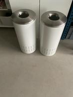 2 witte Brabantia wasmanden met rvs open deksel, Ophalen, Zo goed als nieuw, Wit