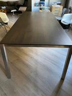 Arco Design Eettafel Notenblad RVS Onderstel, Huis en Inrichting, Tafels | Eettafels, Ophalen, Gebruikt, 100 tot 150 cm, 200 cm of meer
