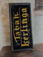 antieke reclame van glas tabak kerlinga oude wand, Ophalen of Verzenden, Gebruikt, Reclamebord