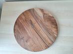 2 houten tafelbladen van acaciahout, rond 40 en 50 cm, Huis en Inrichting, Tafels | Eettafels, Ophalen, Minder dan 50 cm, 50 tot 100 cm